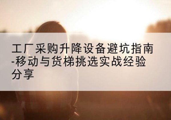 洪山移动式升降机怎么选-工厂采购升降设备避坑指南-移动与货梯挑选实战经验分享